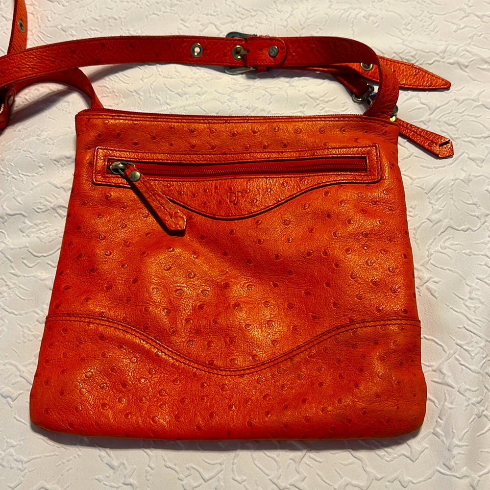 Donald J Pliner orange crossbody bag